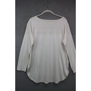 J.Jill Ivory 3/4 Sleeve Luxe Supima Tunic-Size Small-Minimalist